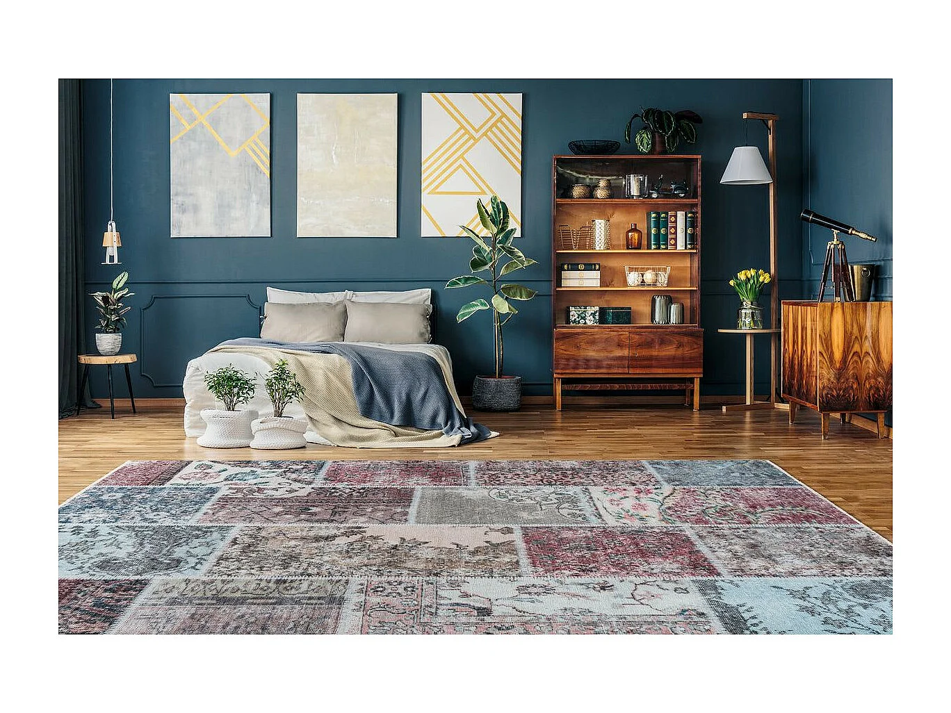 Tapis Tissé à la Main à Poils Plats "Toska II" Rouge 120 x 170 cm