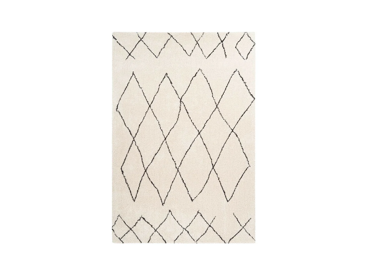 Tapis Motif Géométrique "Orlando" Ivoire 80 x 150 cm