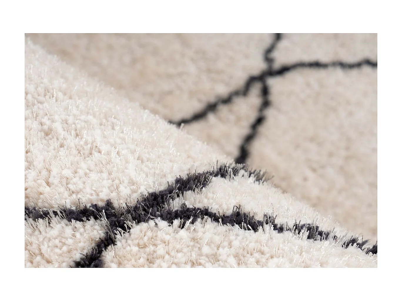 Tapis Motif Géométrique "Orlando" Ivoire 80 x 150 cm