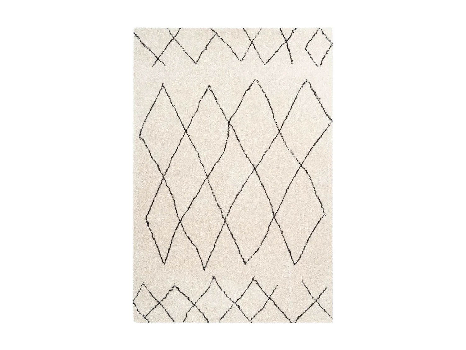 Tapis Motif Géométrique "Orlando" Ivoire 80 x 150 cm