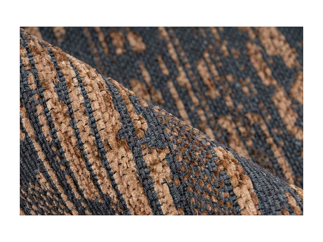 Tapis Tissé à Poils Plats Vintage "Kalevi" Marron 120 x 170 cm