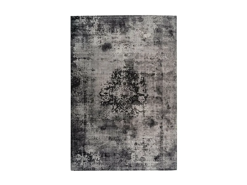 Tapis Rétro à Poils Courts "Vintage" Gris 160 x 230 cm