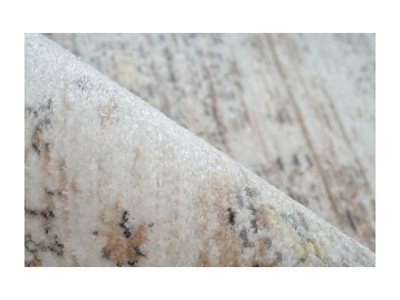 Tapis Vintage à Franges "Baroque X" Beige 120 x 170 cm