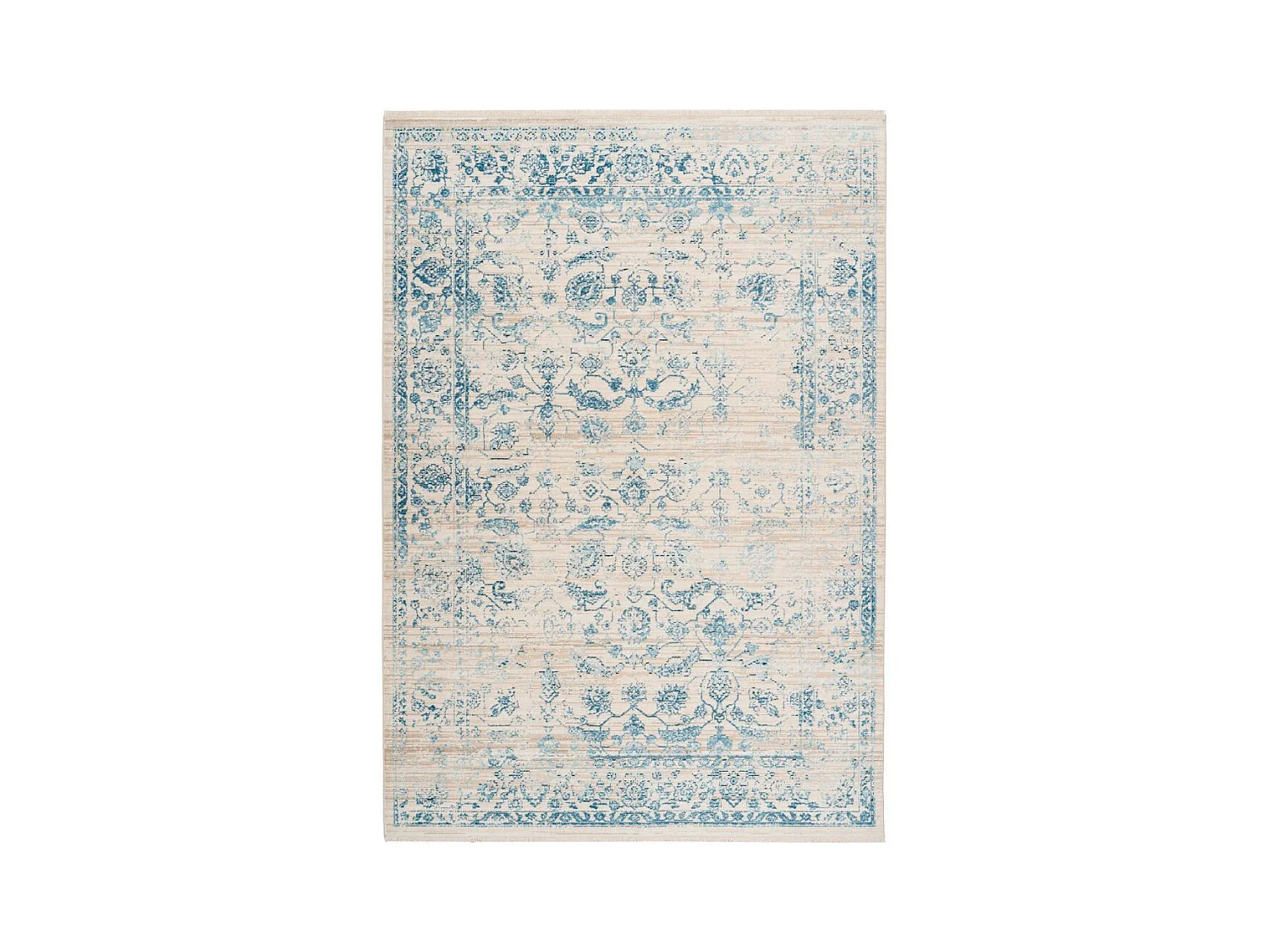 Tapis Vintage à Poils Courts "Baroque VI" Bleu 120 x 170 cm
