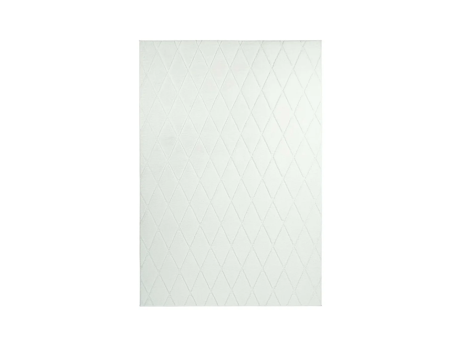 Tapis Shaggy Géométrique "Vivica" Blanc 80 x 150 cm