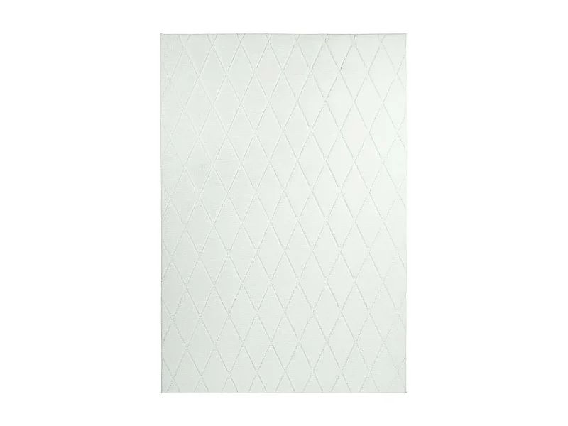 Tapis Shaggy Géométrique "Vivica" Blanc 80 x 150 cm