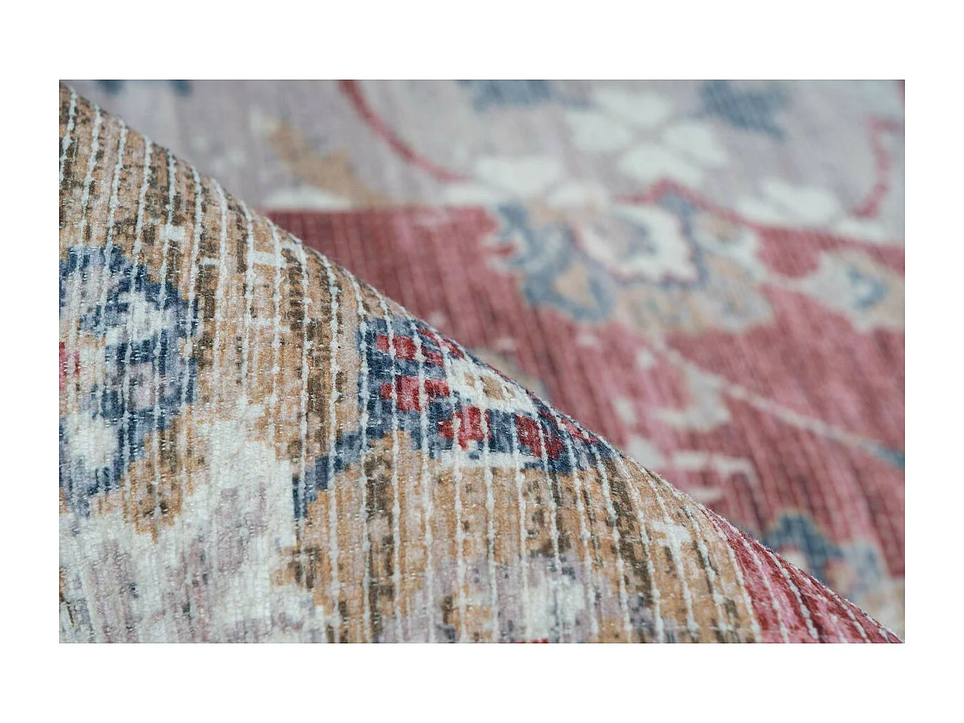 Tapis Vintage à Poils Courts "Indiana V" Multicolore 80 x 150 cm