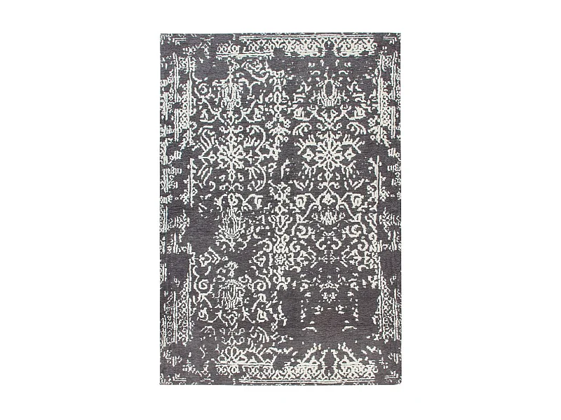 Tapis Jacquard Vintage "River" Gris & Anthracite 200 x 280 cm