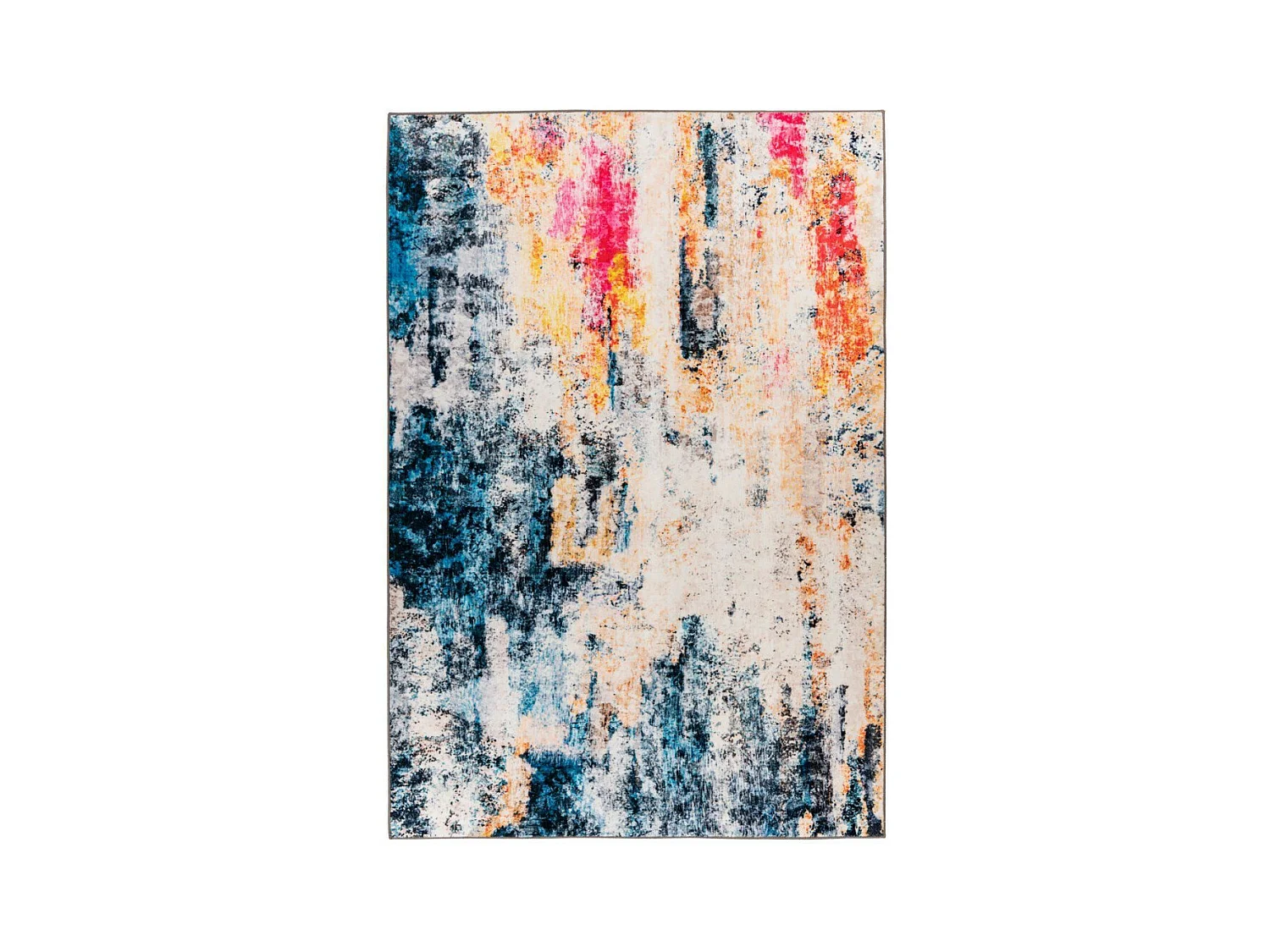 Tapis Tissé Rétro à Poils Courts "Saphira" Multicolore 120 x 170 cm