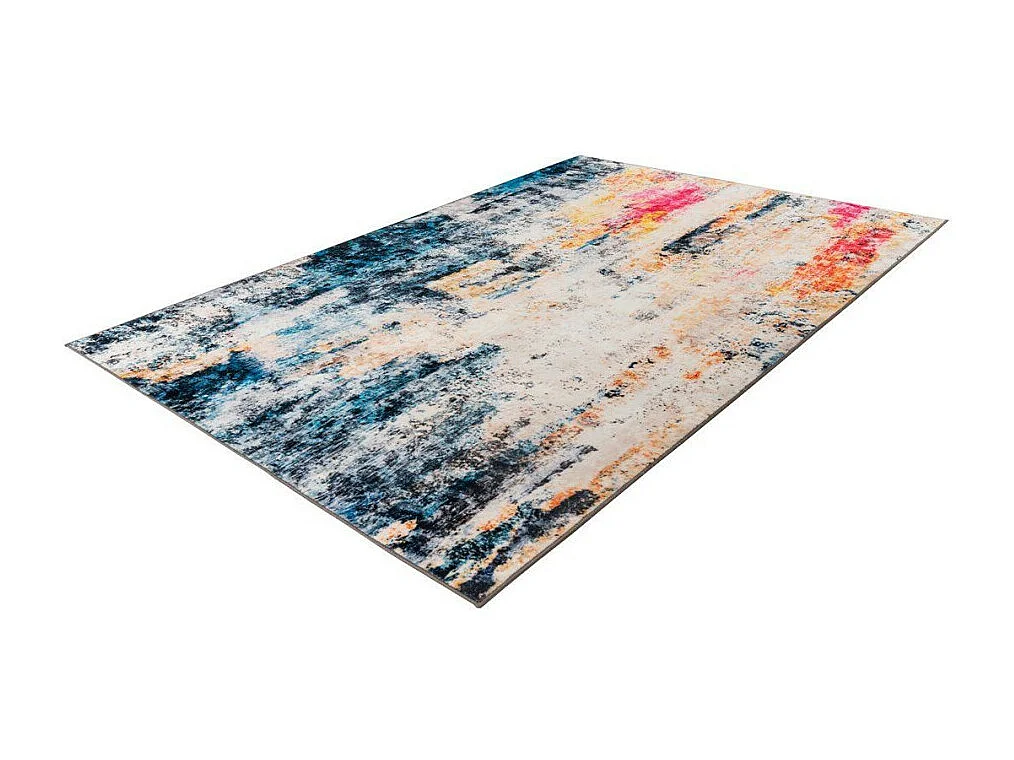 Tapis Tissé Rétro à Poils Courts "Saphira" Multicolore 120 x 170 cm
