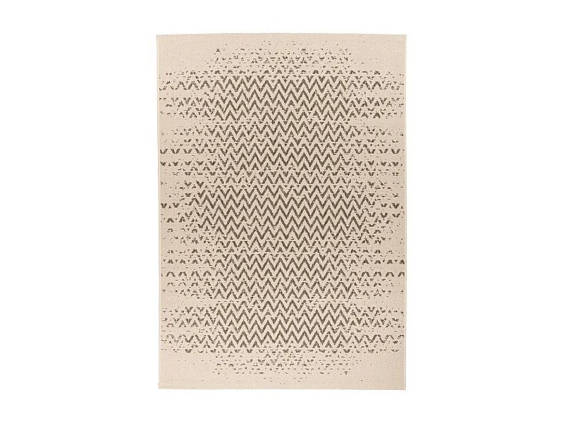 Tapis Tissé à Poils Plats "Splash" Crème 80 x 150 cm