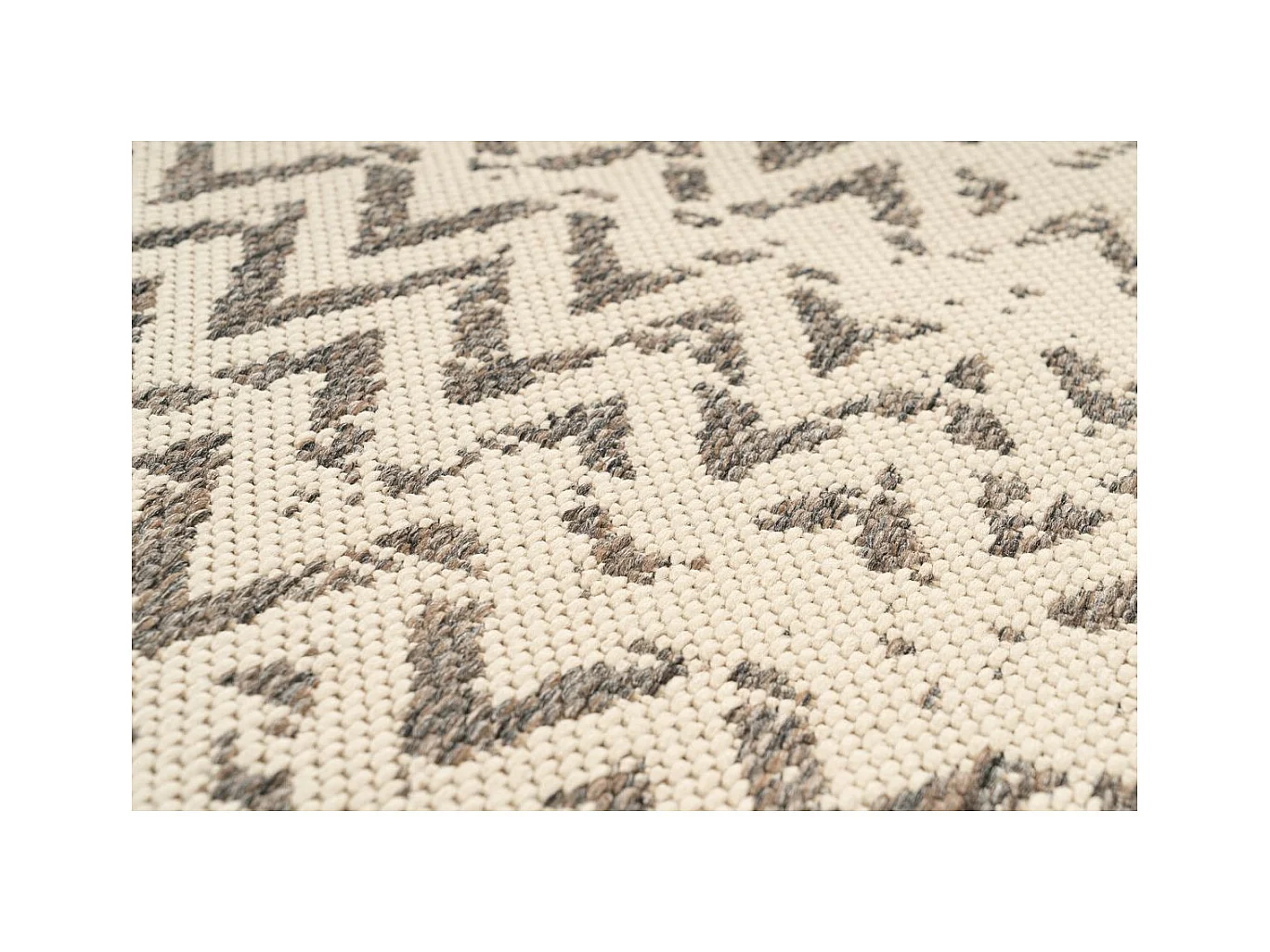 Tapis Tissé à Poils Plats "Splash" Crème 80 x 150 cm