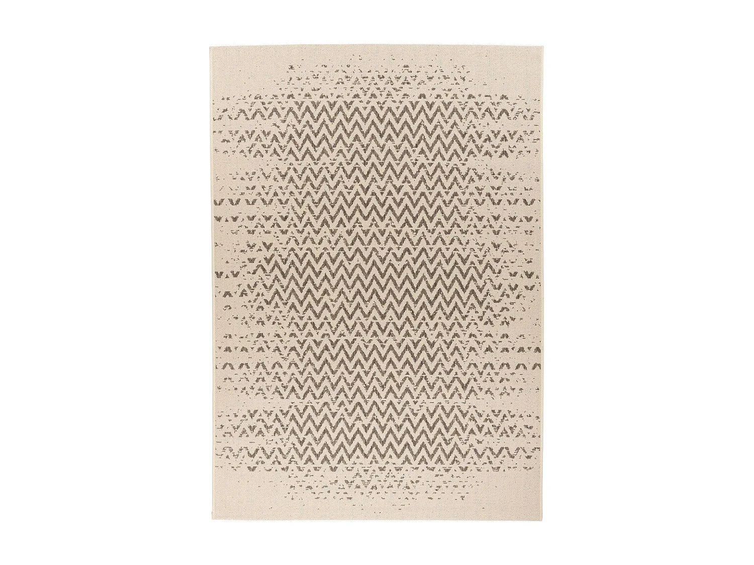 Tapis Tissé à Poils Plats "Splash" Crème 80 x 150 cm