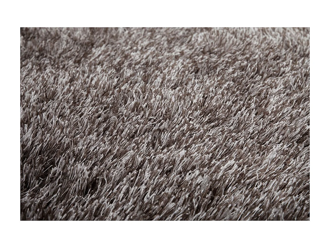 Tapis Shaggy Fait Main "Diamond" Champagne 80 x 150 cm