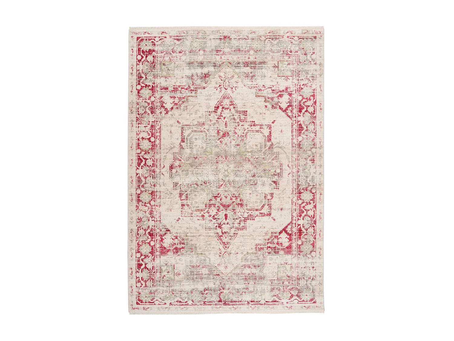 Tapis Vintage à Poils Courts "Baroque I" Multicolore 160 x 230 cm