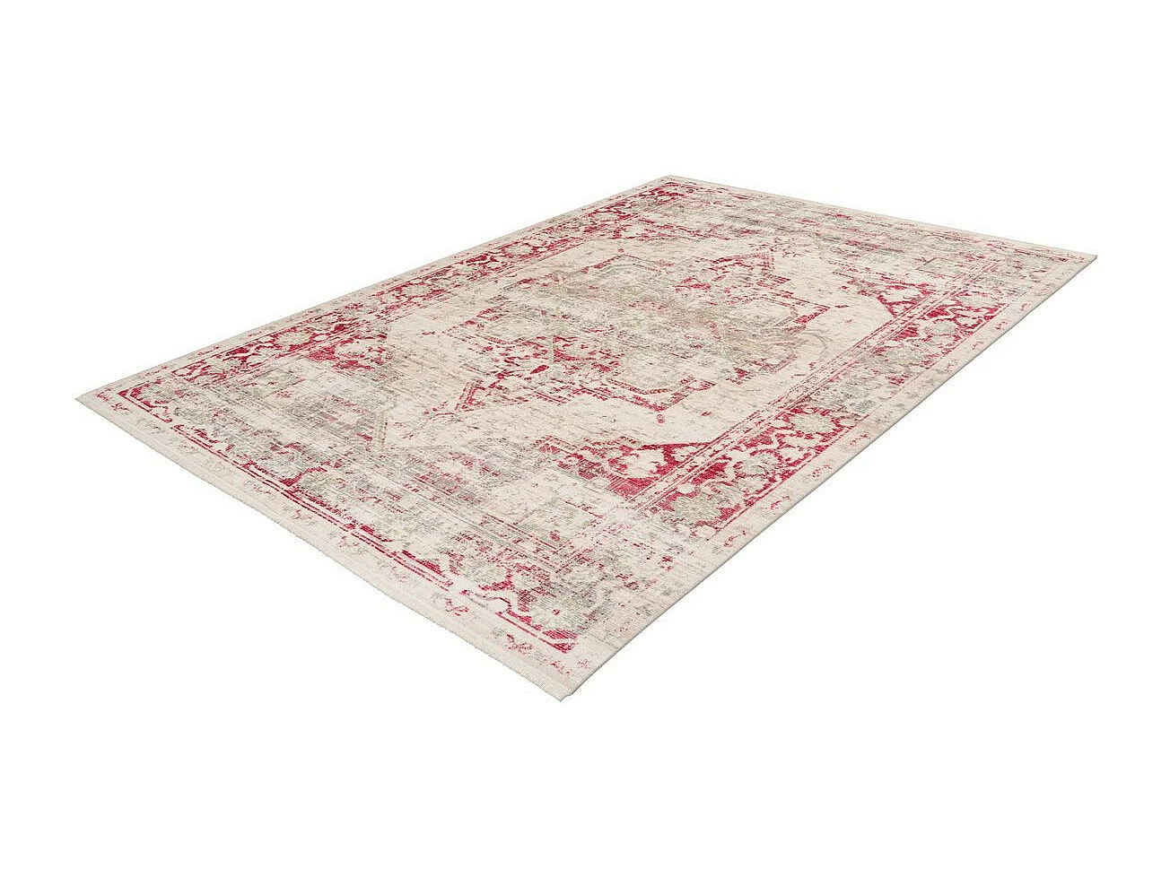 Tapis Vintage à Poils Courts "Baroque I" Multicolore 160 x 230 cm