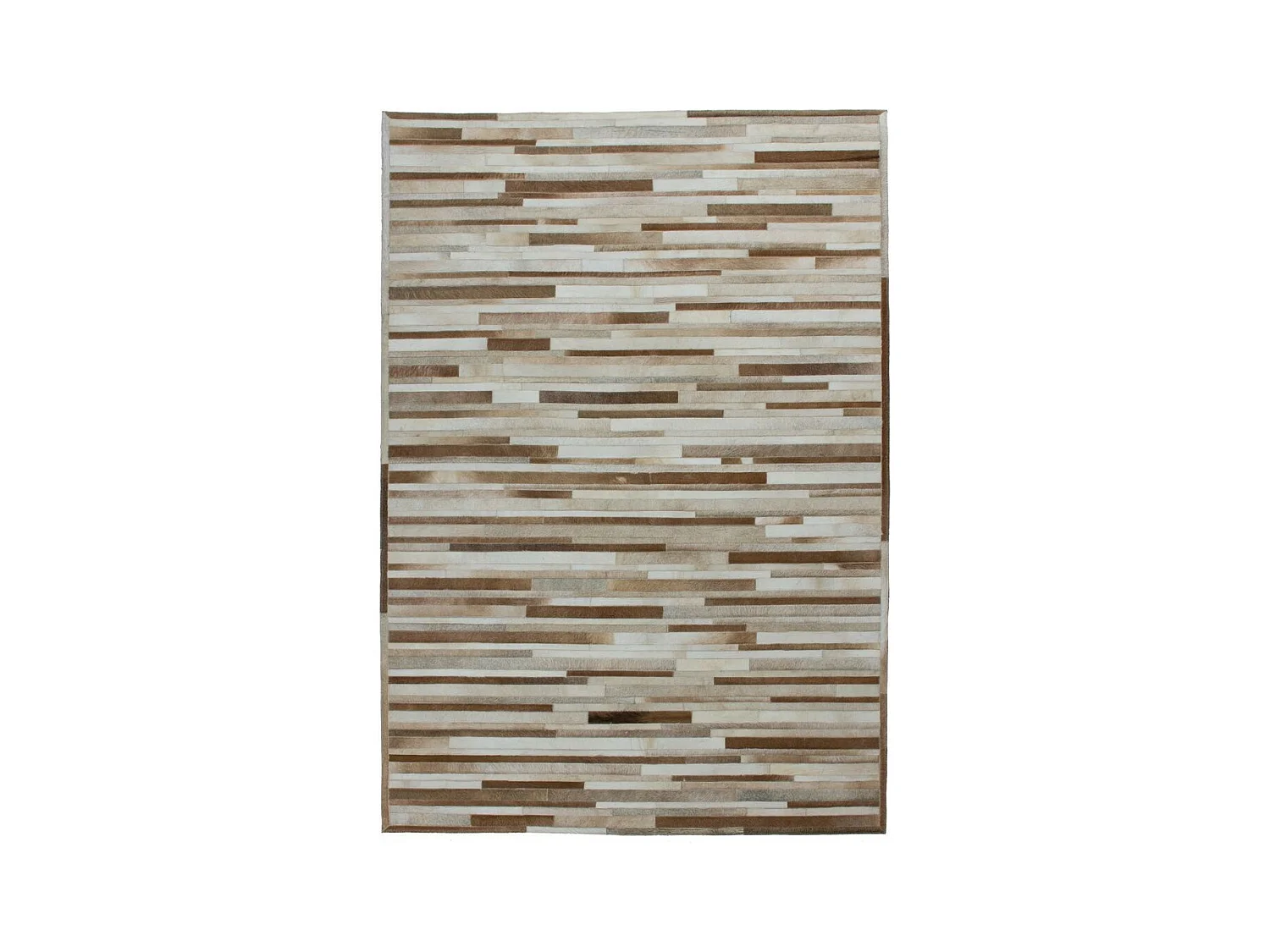 Tapis Tissé en Cuir Fait Main "Lavish" Crème 120 x 170 cm
