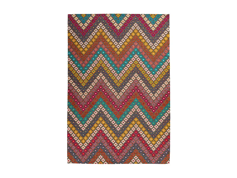 Tapis Tissé Imprimé "Primavera" Multicolore 160 x 230 cm