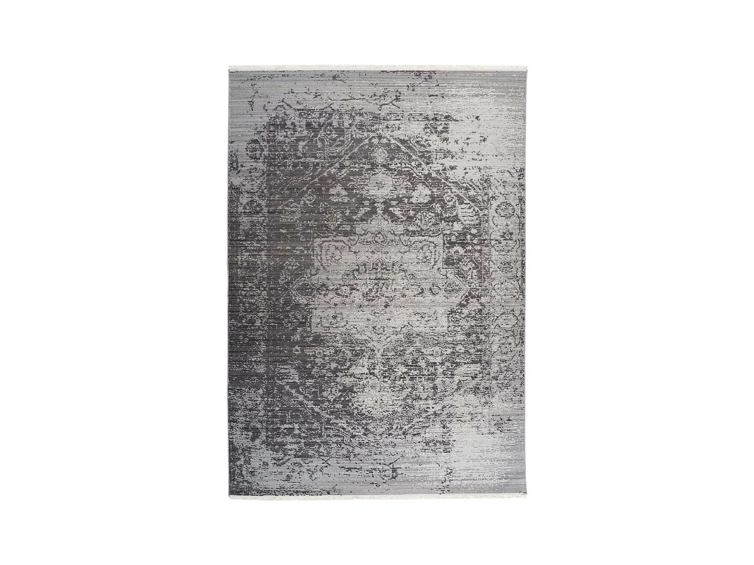 Tapis Vintage à Franges "Baroque VIII" Gris 200 x 290 cm