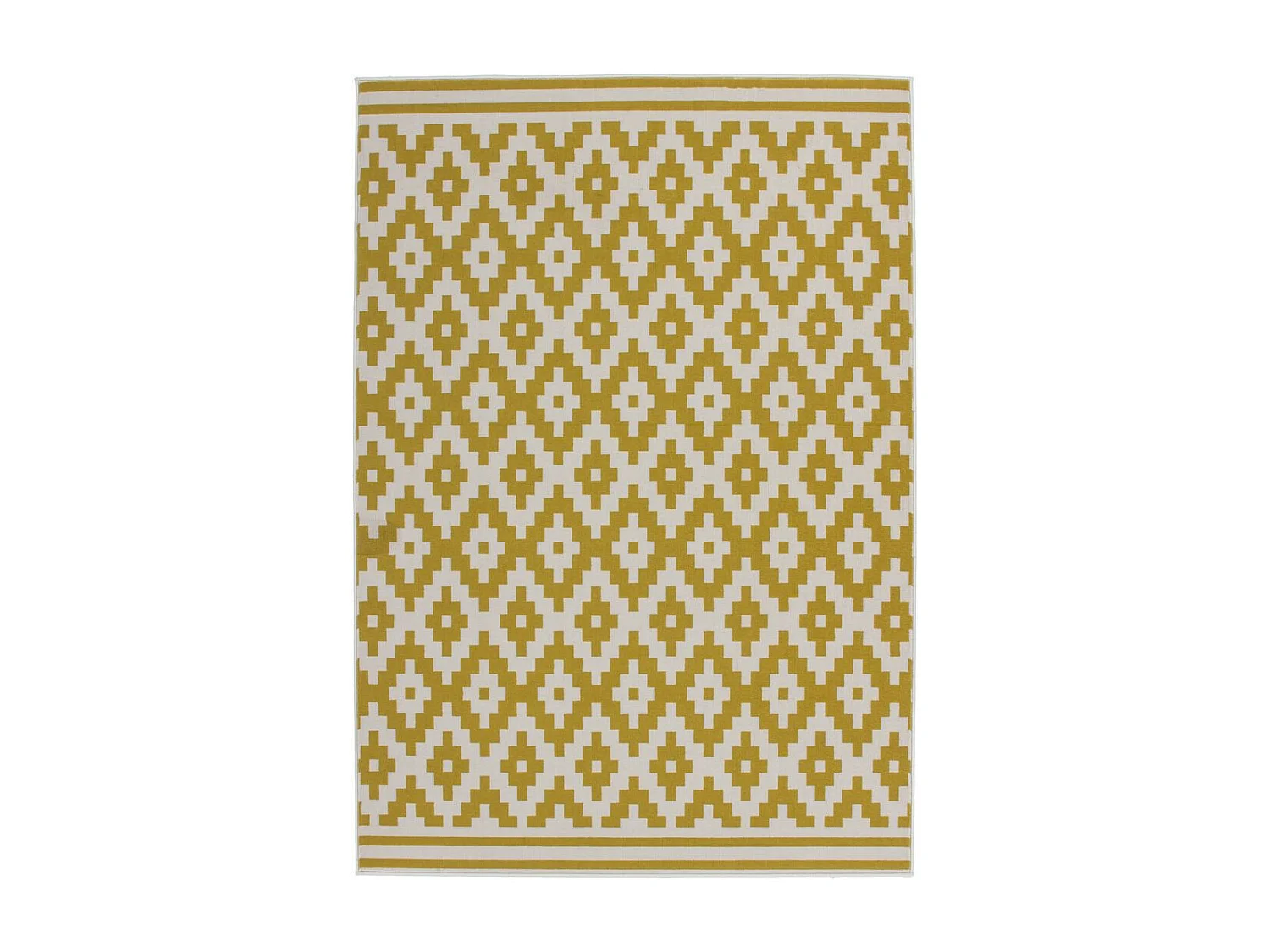 Tapis Géométrique à Poils Courts "Now III" Or 120 x 170 cm