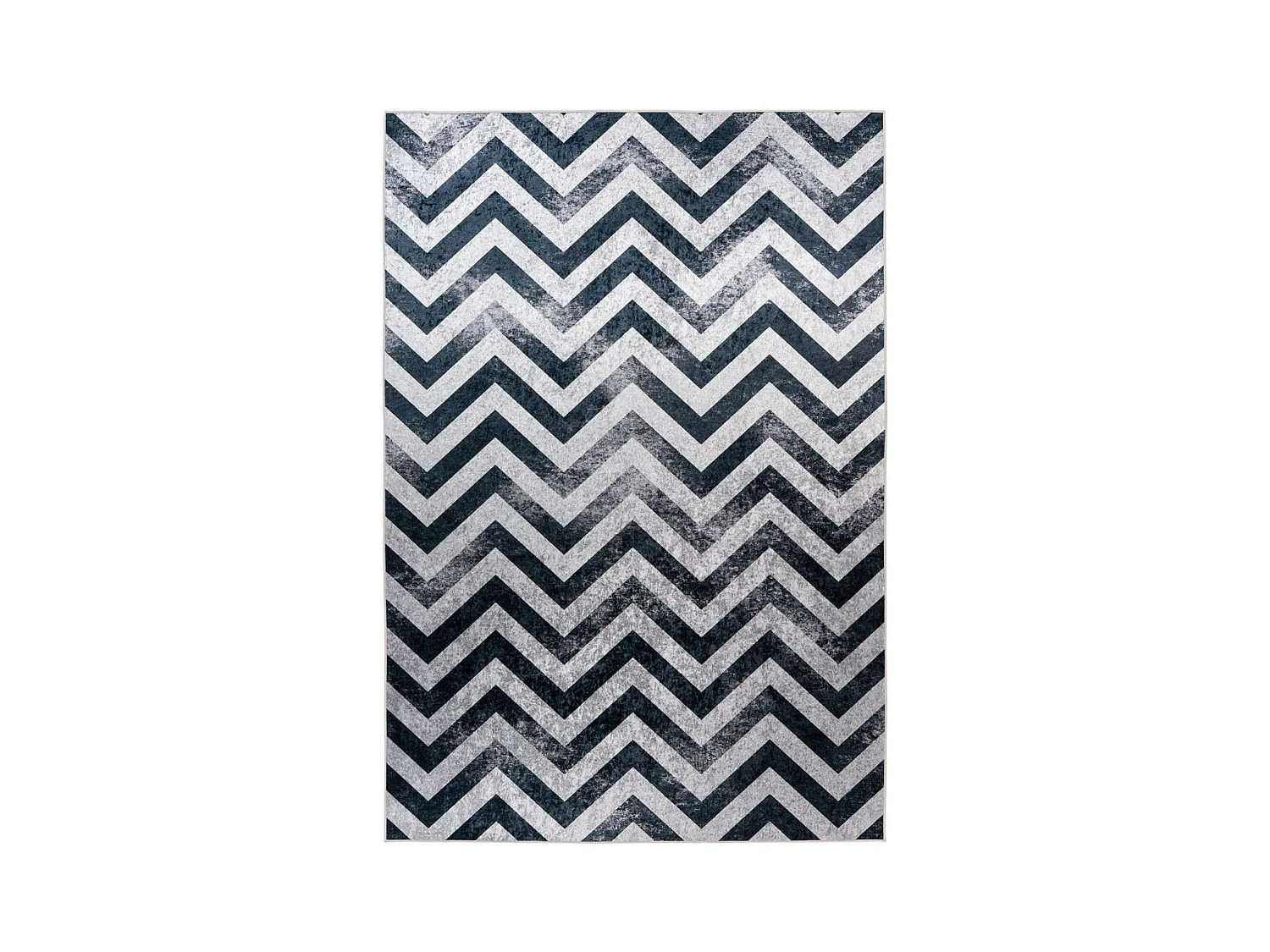 Tapis Imprimé à Poils Courts "Sally" Noir & Gris 160 x 230 cm