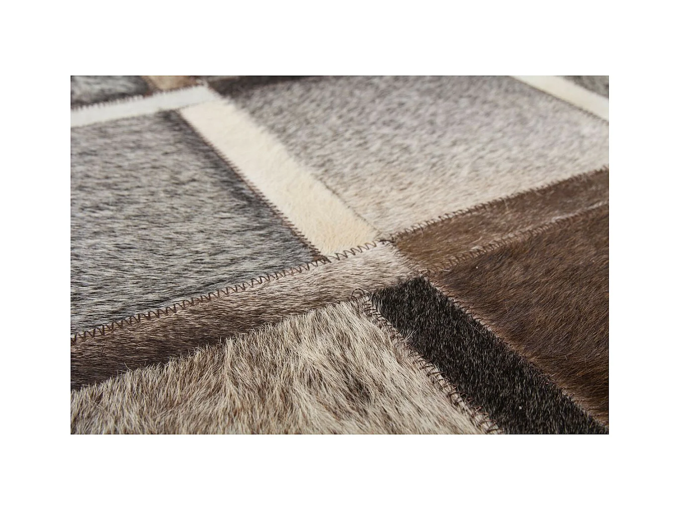 Tapis Mosaïque Tissé Fait Main "Lavish" Gris 160 x 230 cm