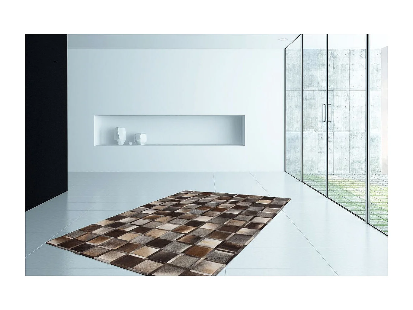 Tapis Mosaïque Tissé Fait Main "Lavish" Gris 160 x 230 cm