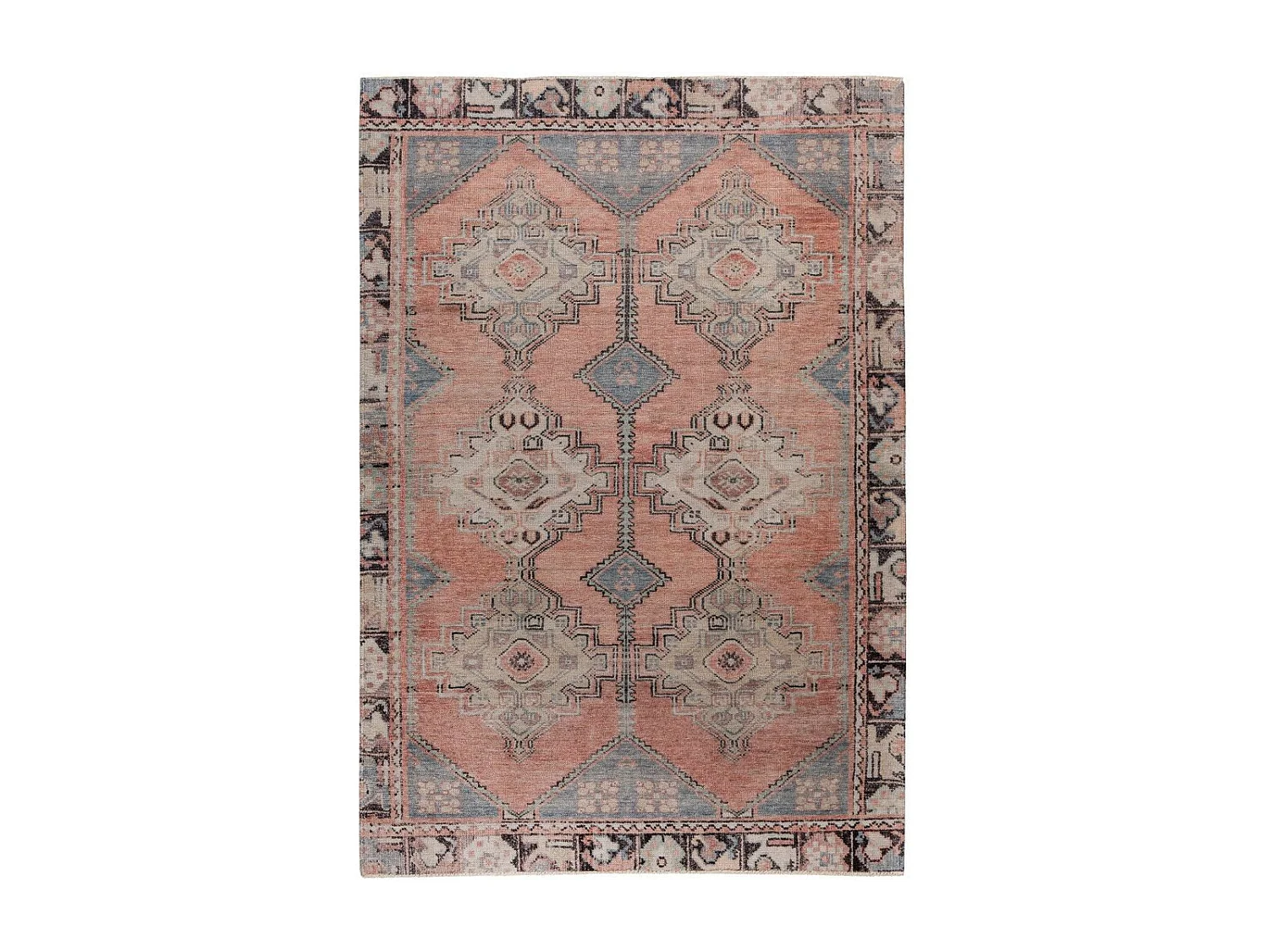 Tapis Vintage à Poils Courts "Toska" Multicolore 80 x 150 cm