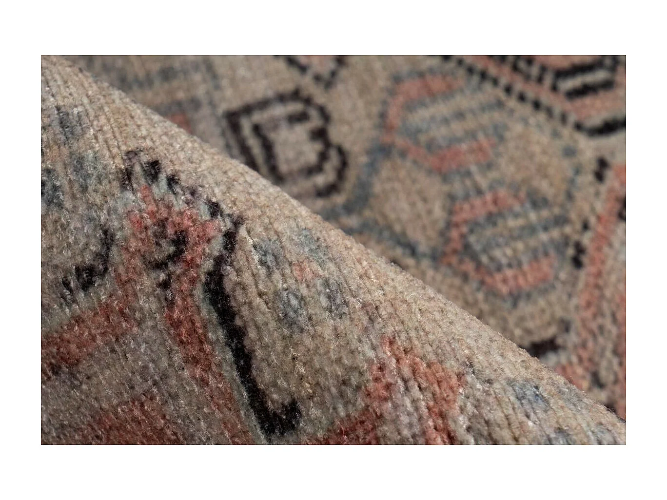 Tapis Vintage à Poils Courts "Toska" Multicolore 80 x 150 cm