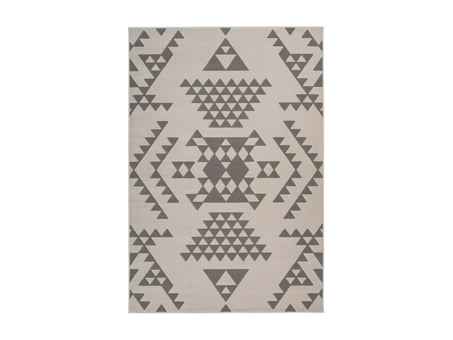 Tapis Ethnique à Poils Courts "Esperanto VI" Taupe 200 x 290 cm