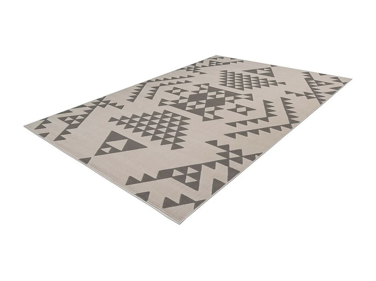 Tapis Ethnique à Poils Courts "Esperanto VI" Taupe 200 x 290 cm