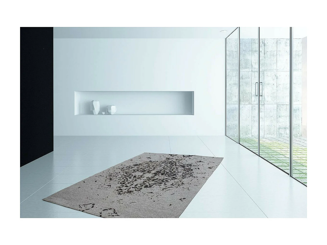 Tapis à Poils Courts Fait Main "Ballerina" Gris 120 x 170 cm