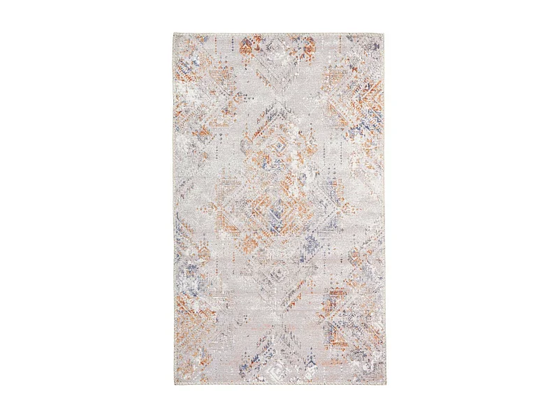 Tapis Tissé Imprimé Vintage "Prayer" Crème 120 x 180 cm