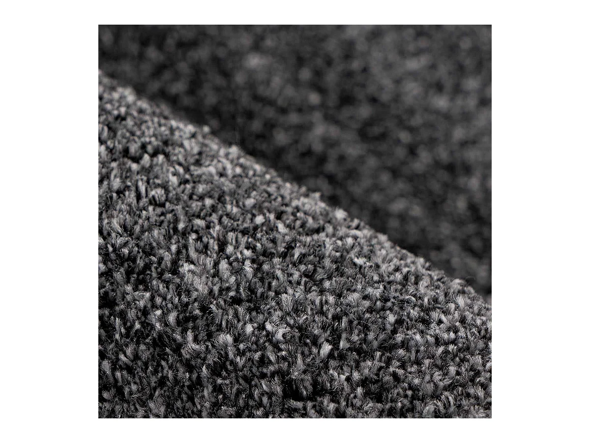 Tapis Tissé Shaggy à Poils Longs "Nila" Anthracite 120 x 170 cm