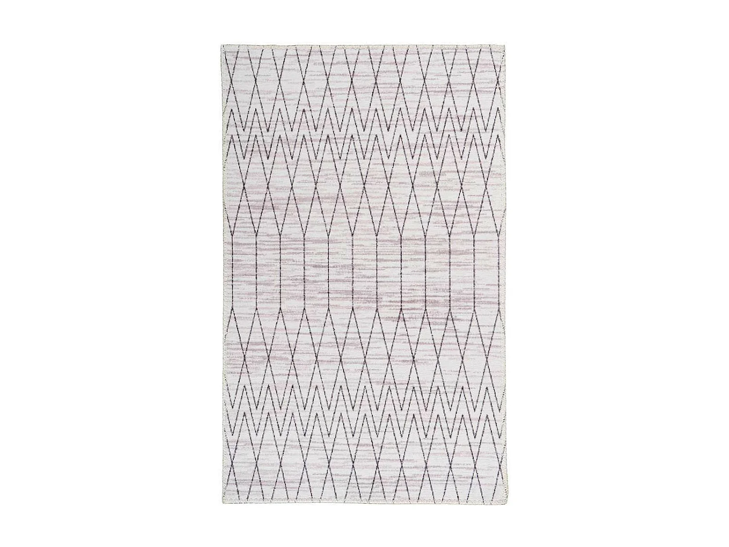 Tapis Tissé Imprimé à Poils Plats "Maya III" Gris 80 x 150 cm