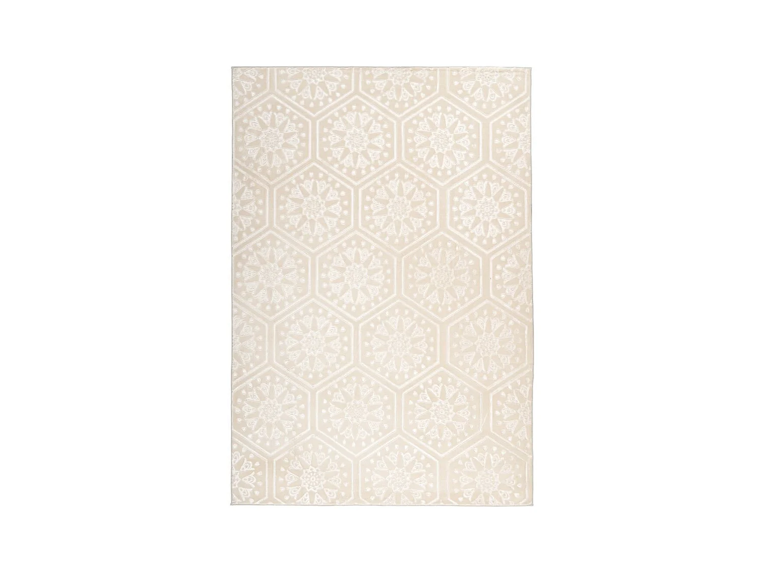 Tapis Moderne Fait Main "Monroe II" Crème 80 x 300 cm