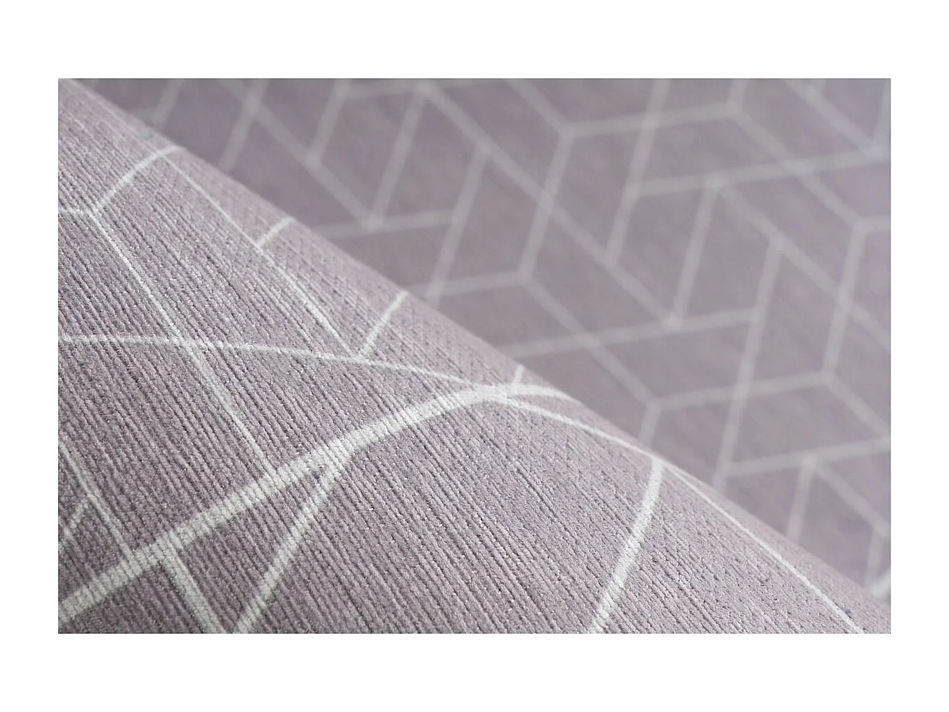 Tapis Imprimé Géométrique "Florence" Gris 130 x 190 cm