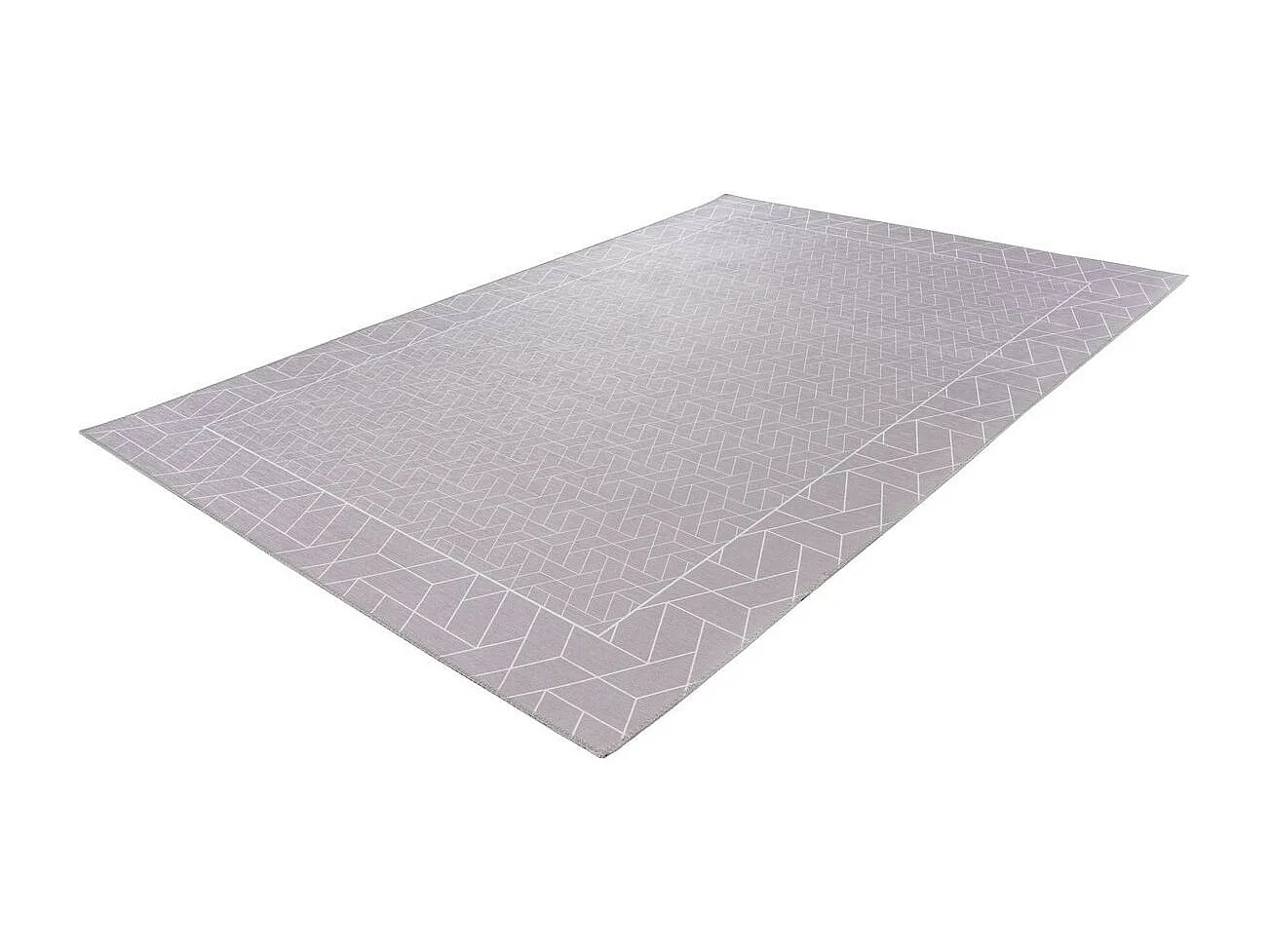 Tapis Imprimé Géométrique "Florence" Gris 130 x 190 cm
