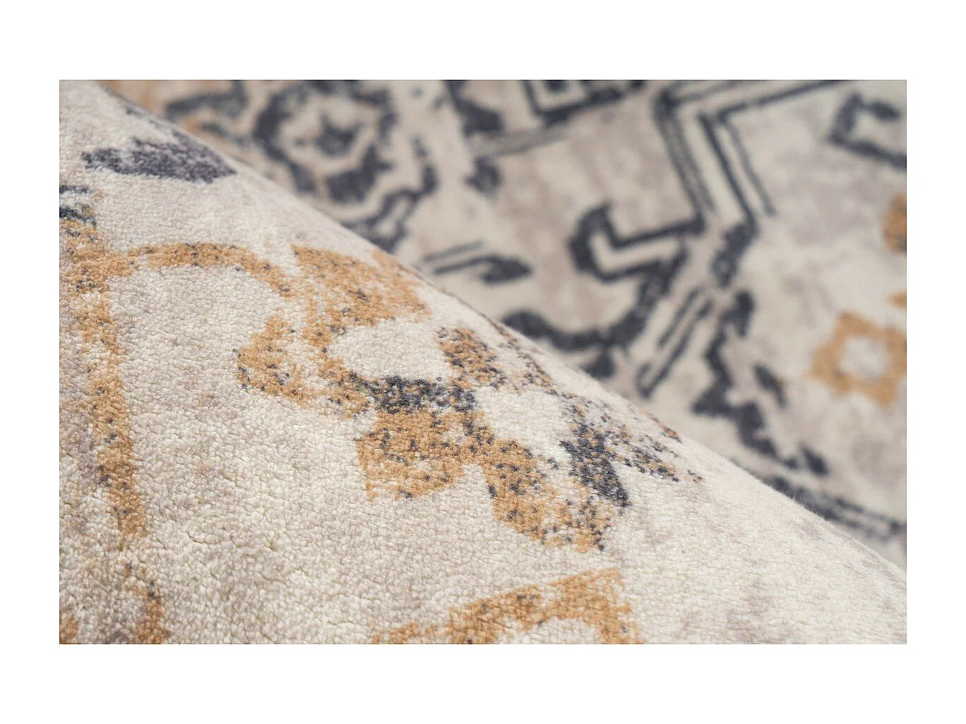 Tapis Vintage Tissé à la Main "Piedmont" Crème 160 x 230 cm