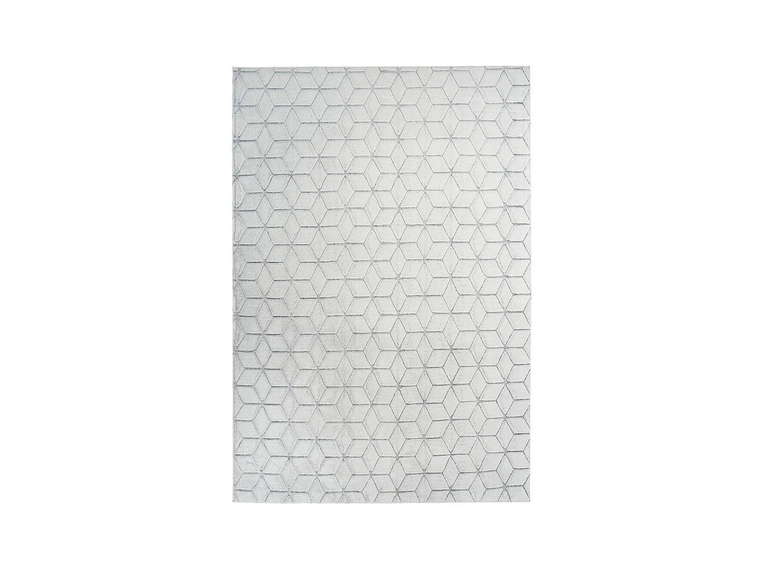 Tapis Shaggy Effet 3D "Vivica" Blanc & Anthracite 80 x 150 cm