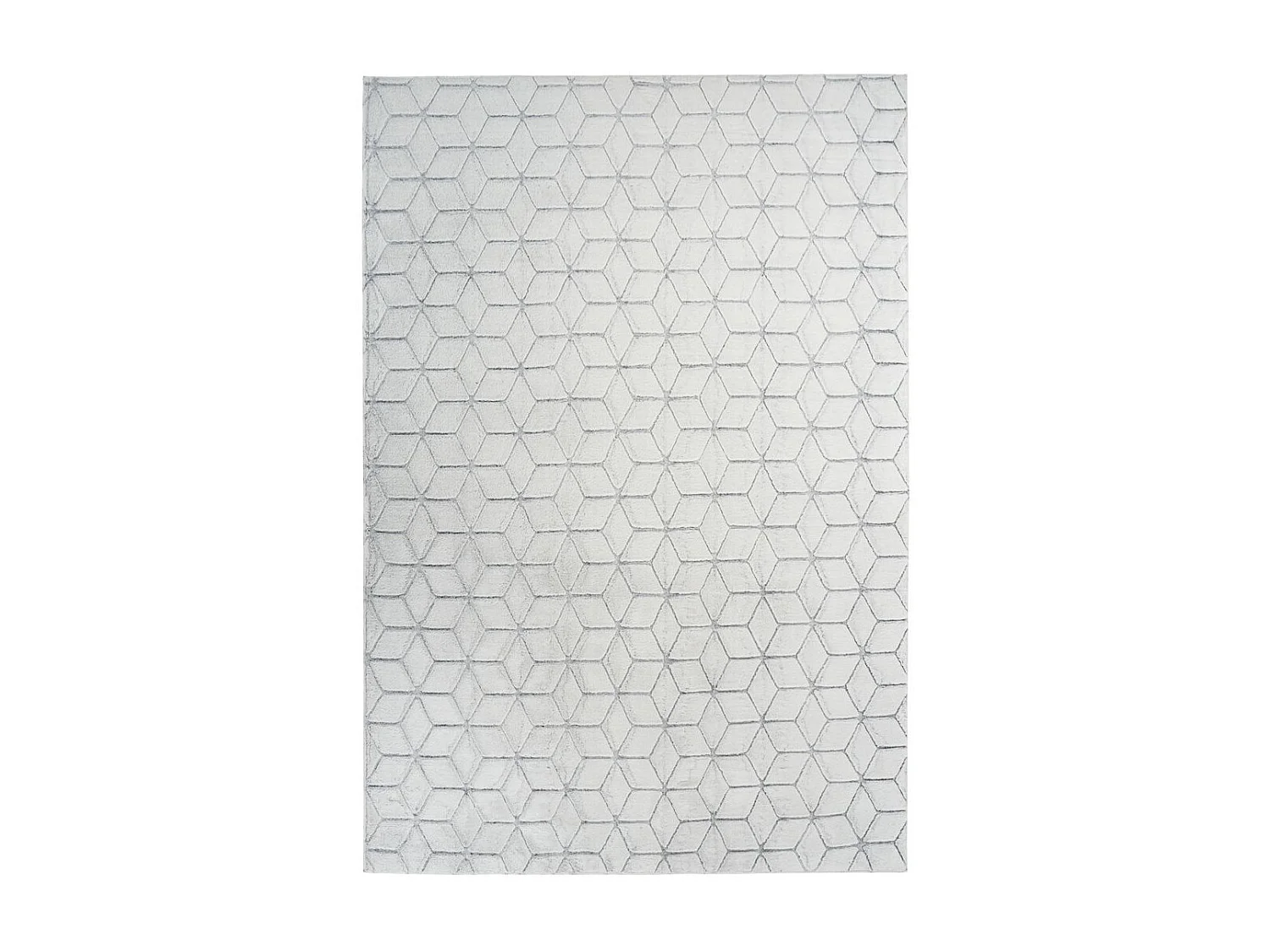 Tapis Shaggy Effet 3D "Vivica" Blanc & Anthracite 80 x 150 cm