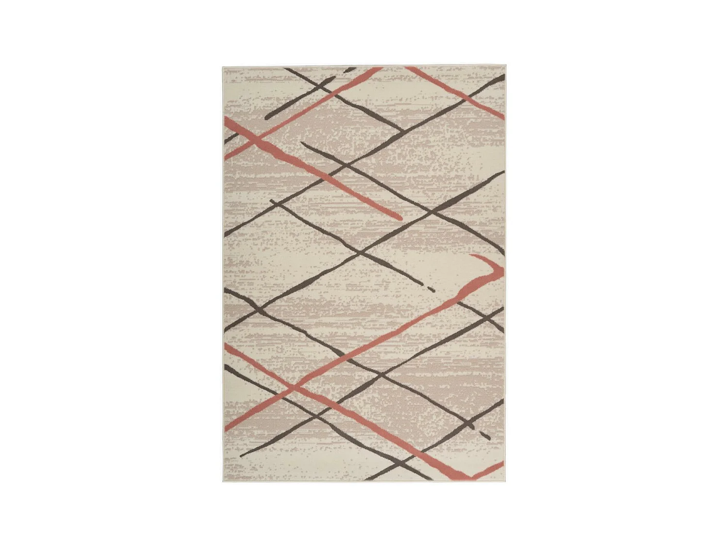 Tapis Rayures à Poils Courts "Vancouver I" Crème 80 x 150 cm