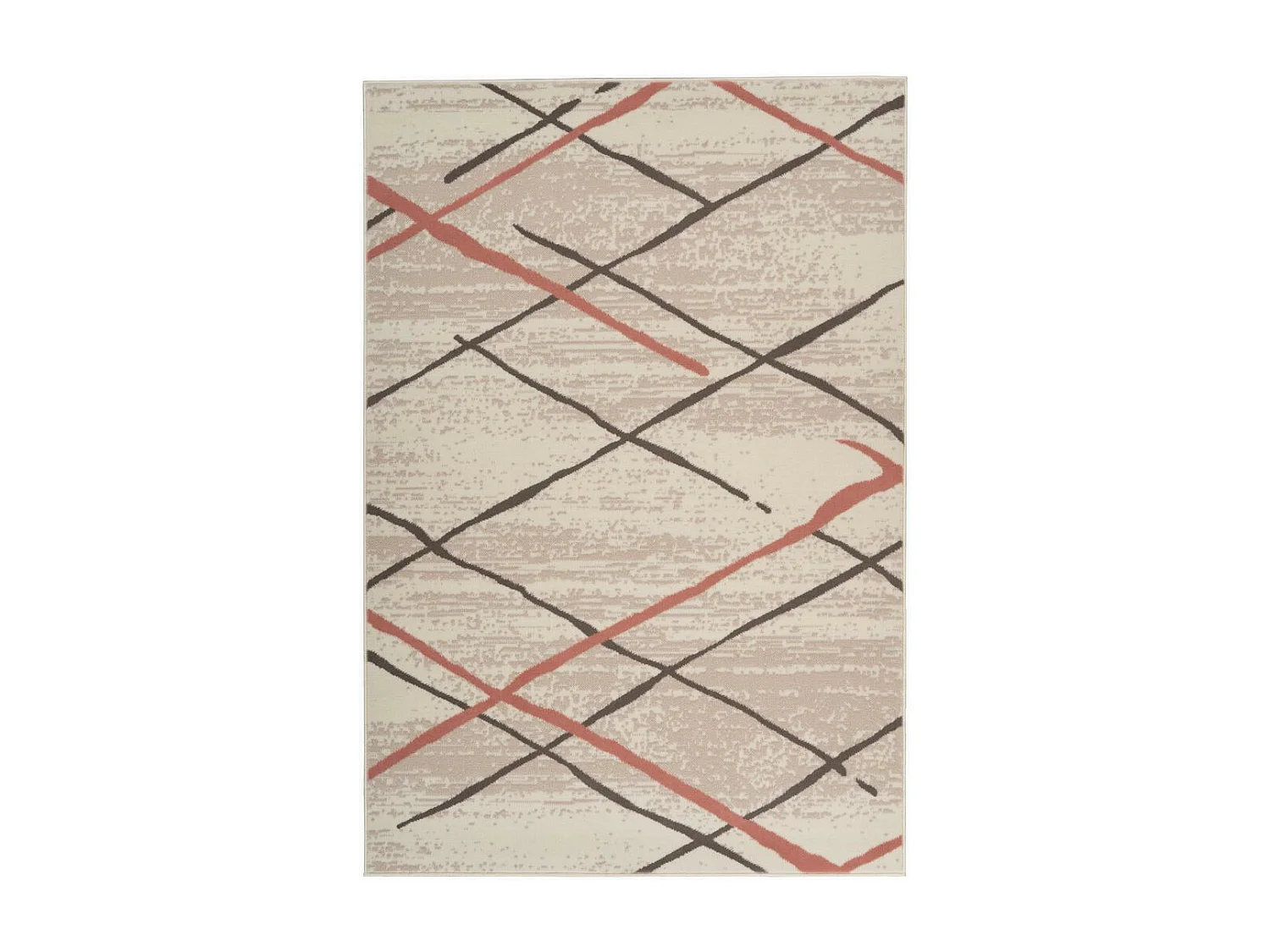 Tapis Rayures à Poils Courts "Vancouver I" Crème 80 x 150 cm