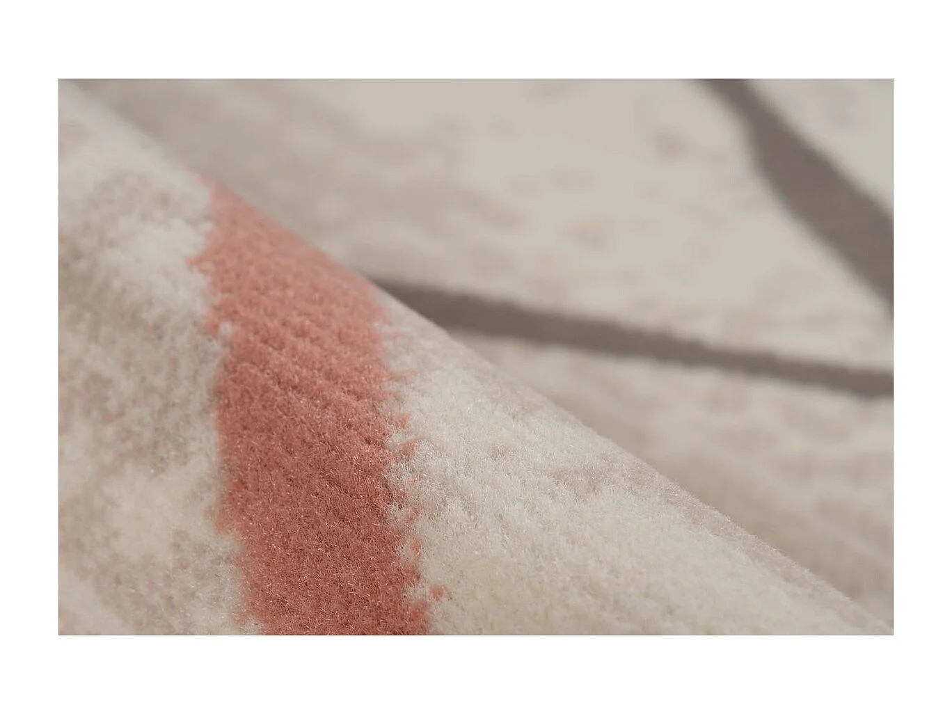 Tapis Rayures à Poils Courts "Vancouver I" Crème 80 x 150 cm