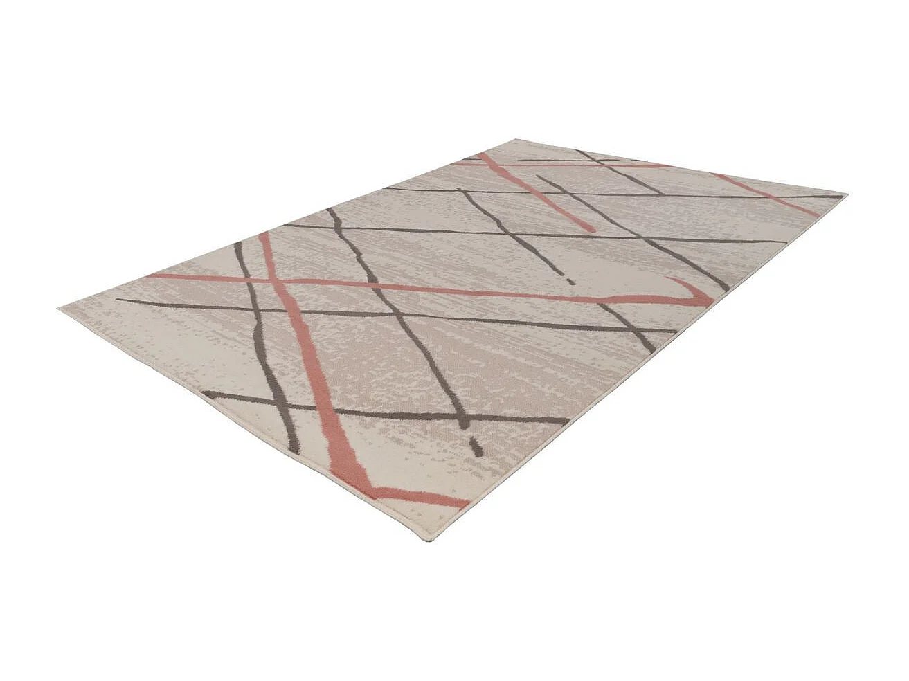 Tapis Rayures à Poils Courts "Vancouver I" Crème 80 x 150 cm