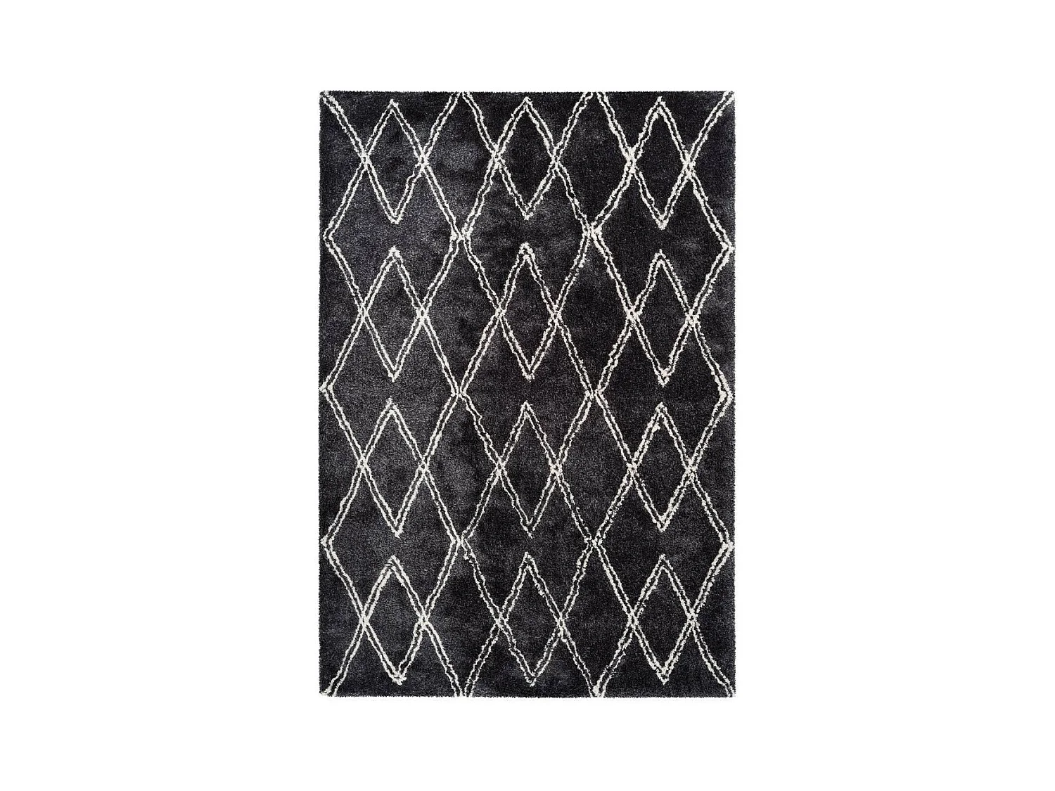Tapis Tissé Géométrique "Orlando" Anthracite 160 x 230 cm