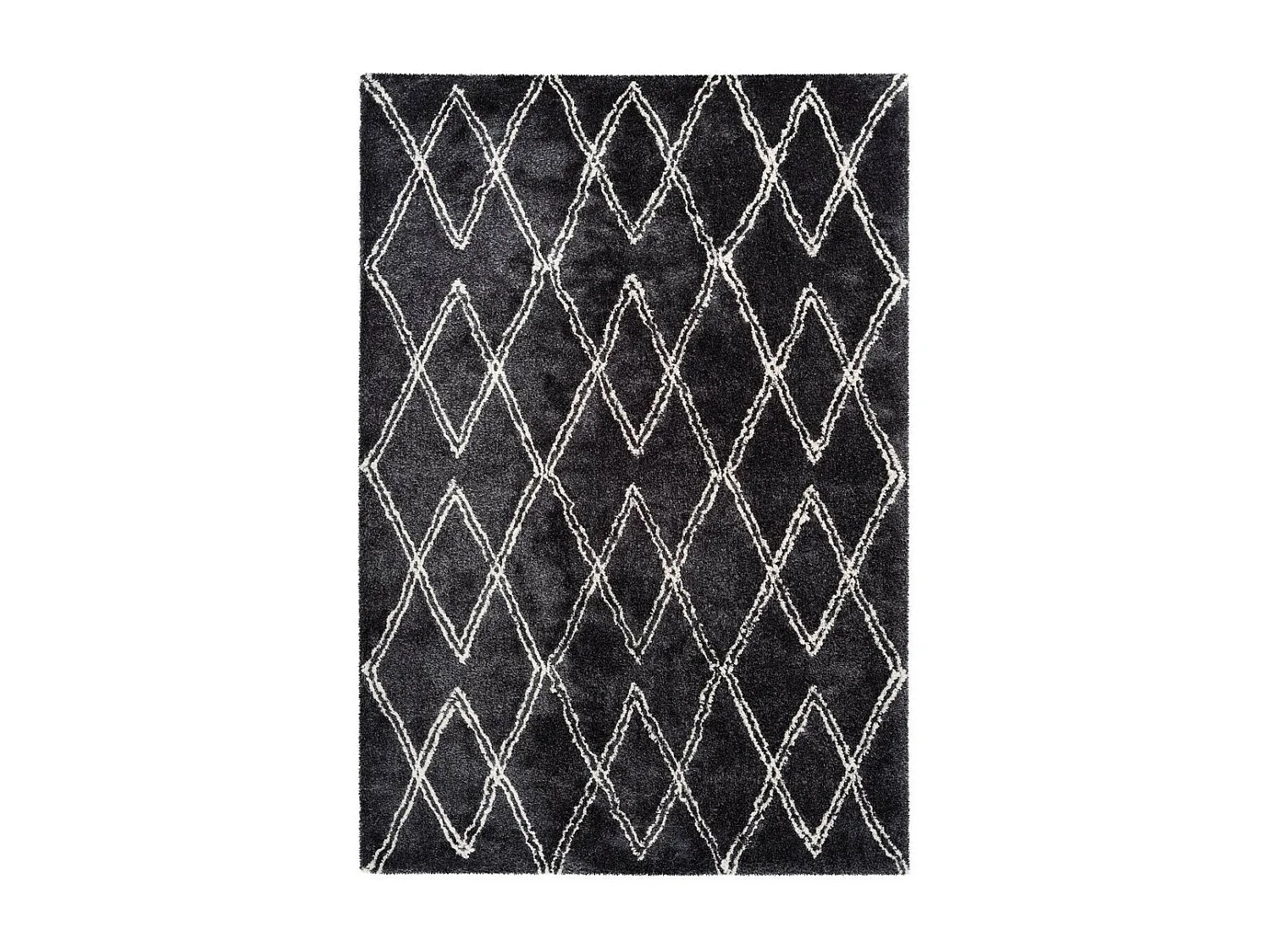 Tapis Tissé Géométrique "Orlando" Anthracite 160 x 230 cm