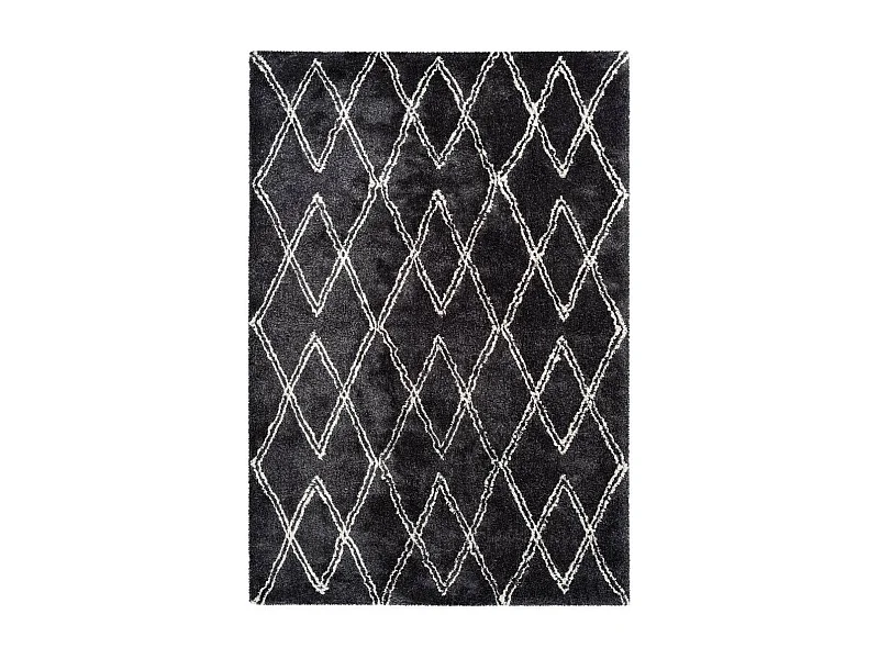 Tapis Tissé Géométrique "Orlando" Anthracite 160 x 230 cm