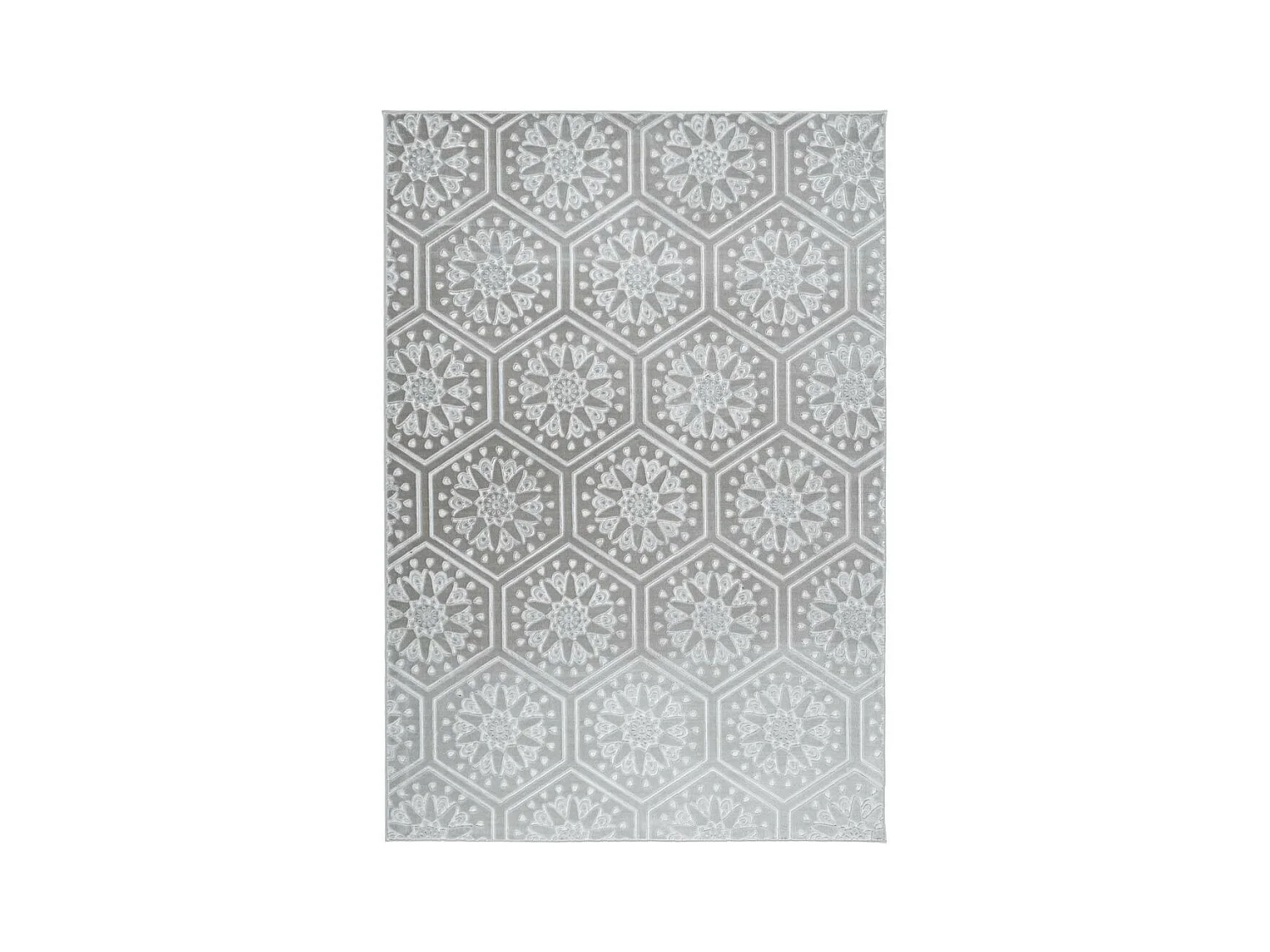 Tapis Moderne Fait Main "Monroe II" Gris Bleu 160 x 230 cm