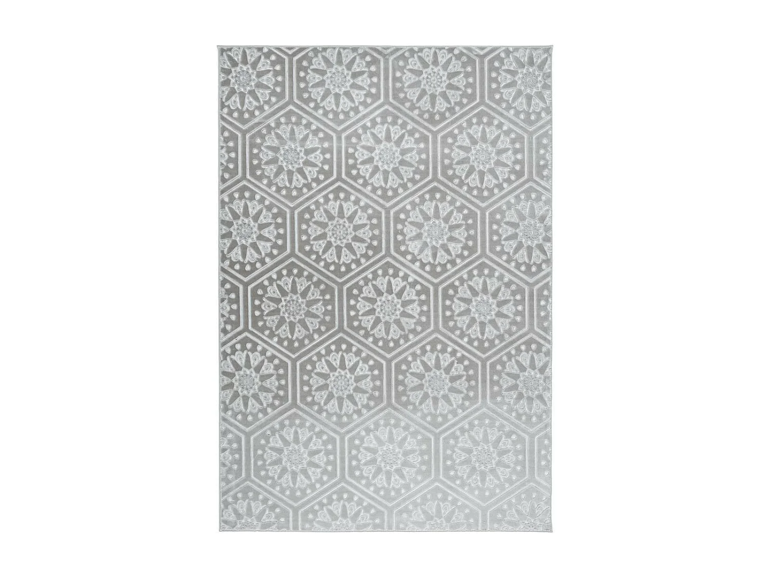 Tapis Moderne Fait Main "Monroe II" Gris Bleu 160 x 230 cm